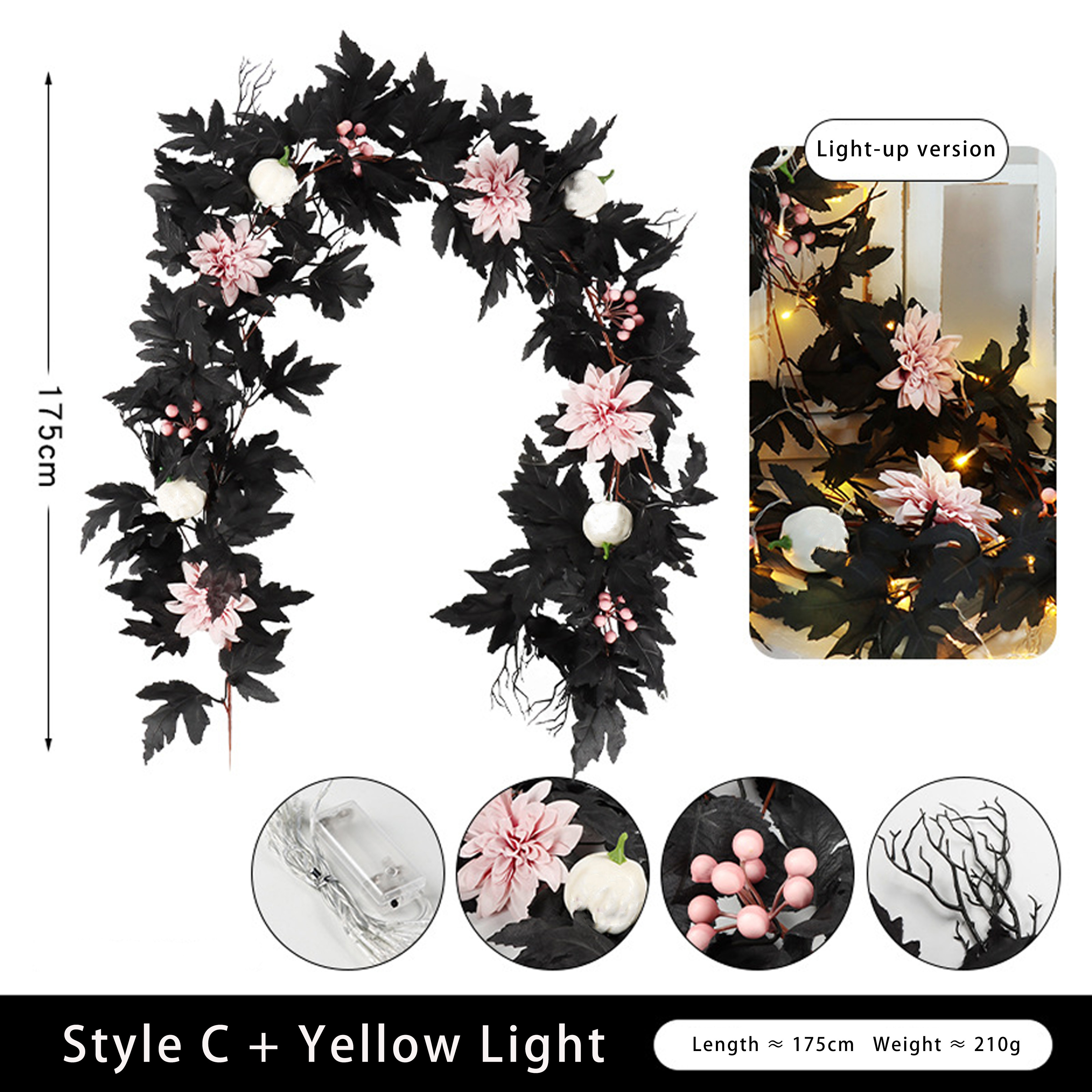 Simulation maple leaf decoration party rattan