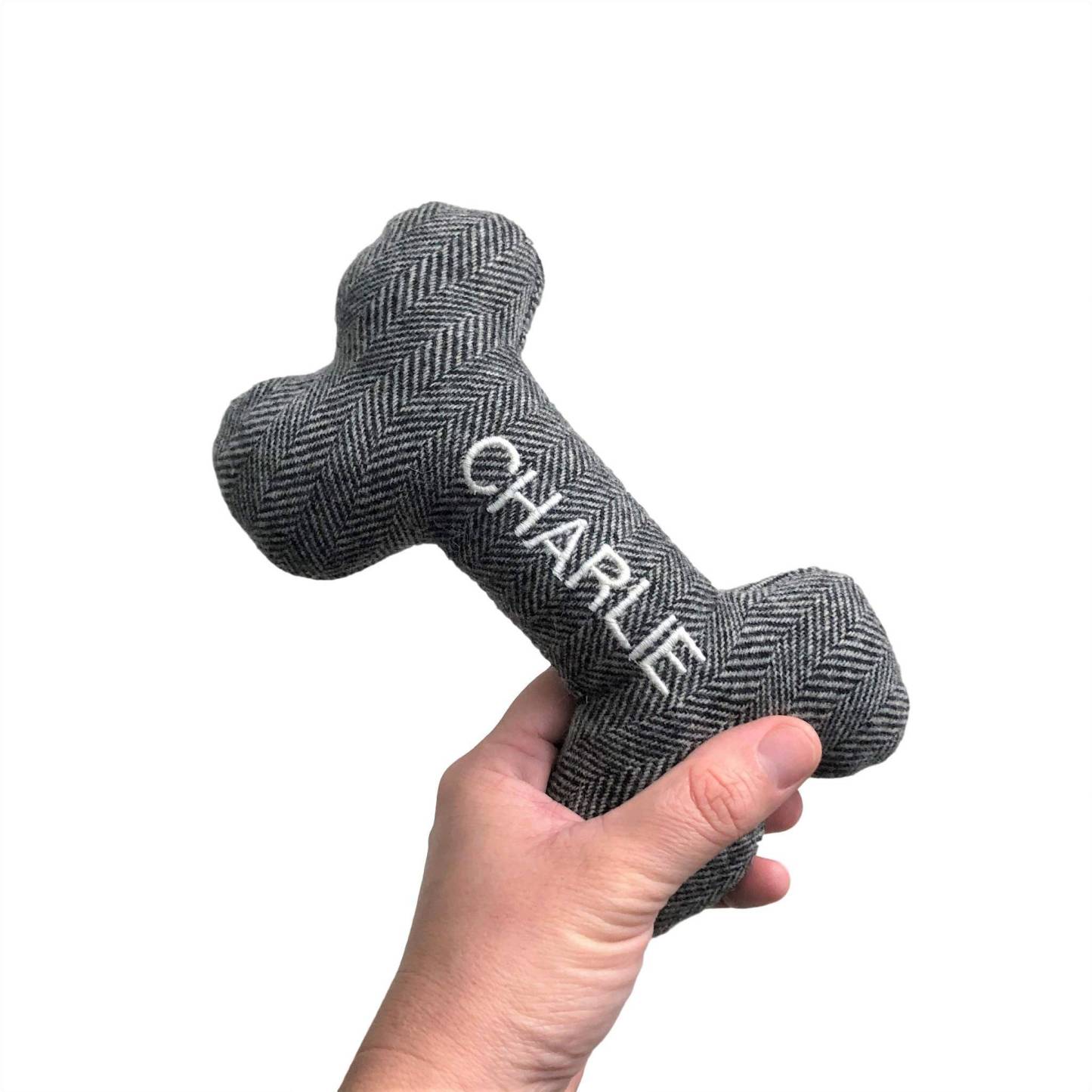 Personalized durable small dog bone head toy
