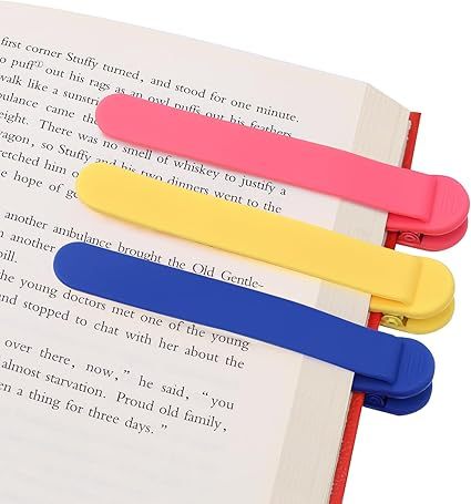 Silicone bookmark clips