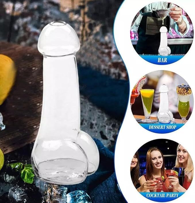 Shaped Shot Glass "He mighty tho" - Funny Laser Engraved Dick Prank Gift