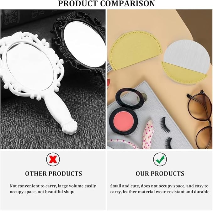 Exclusive mini wallet-style pocket mirror