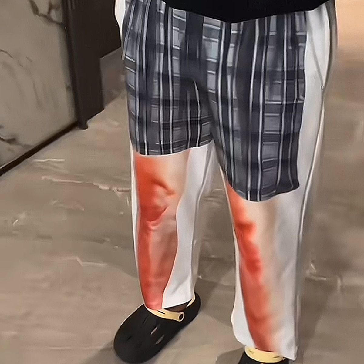 Fake two-piece sports pants