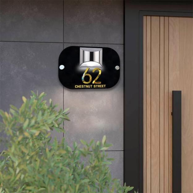 Personalized Solar 3D Door Number Plate