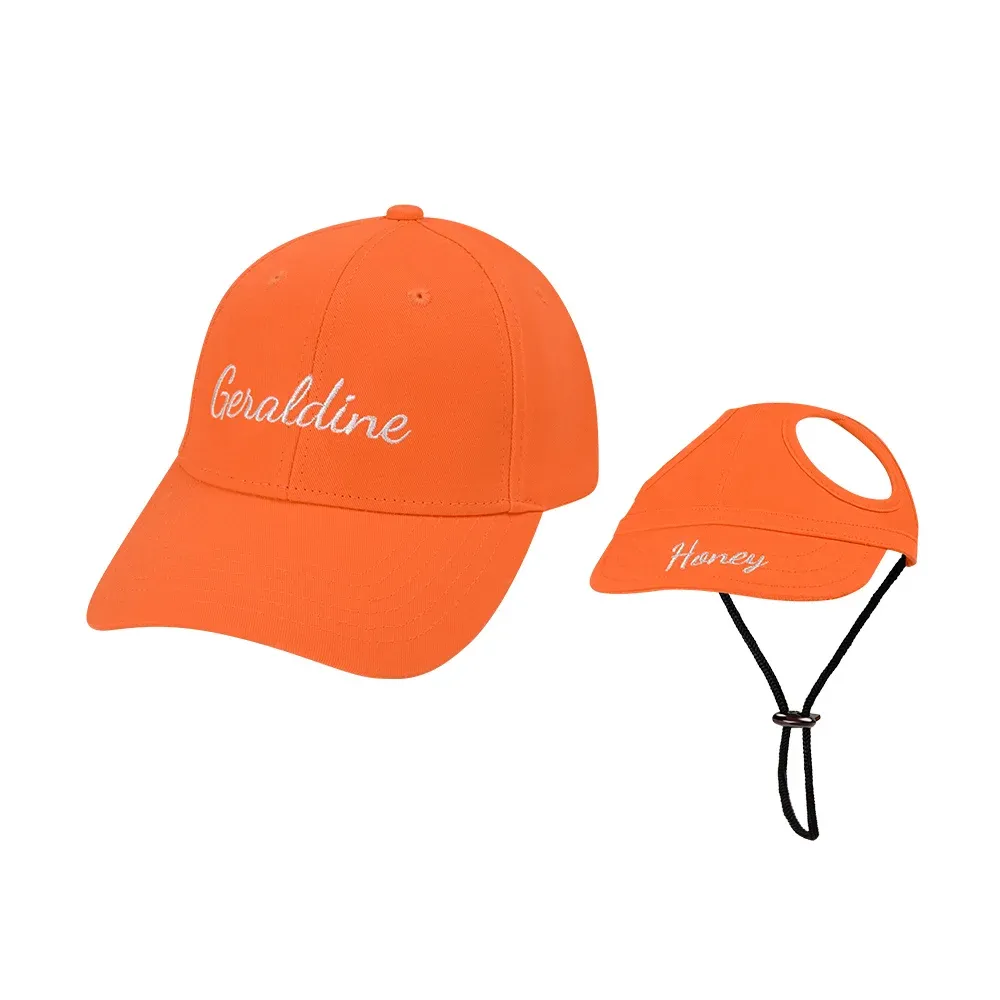 Personalized owner and dog embroidered name cap set, the perfect birthday gift for dog moms, dads and pet lovers