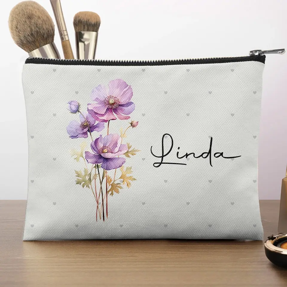 Like Flowers, We Can Bloom Even In The Toughest Conditions - Bestie Personalized Custom Cosmetic Bag - Gift For Best Friends, BFF, Sisters