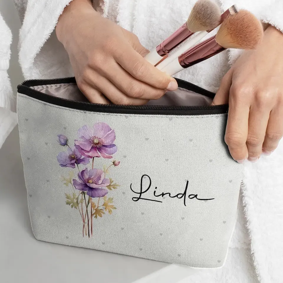 Like Flowers, We Can Bloom Even In The Toughest Conditions - Bestie Personalized Custom Cosmetic Bag - Gift For Best Friends, BFF, Sisters