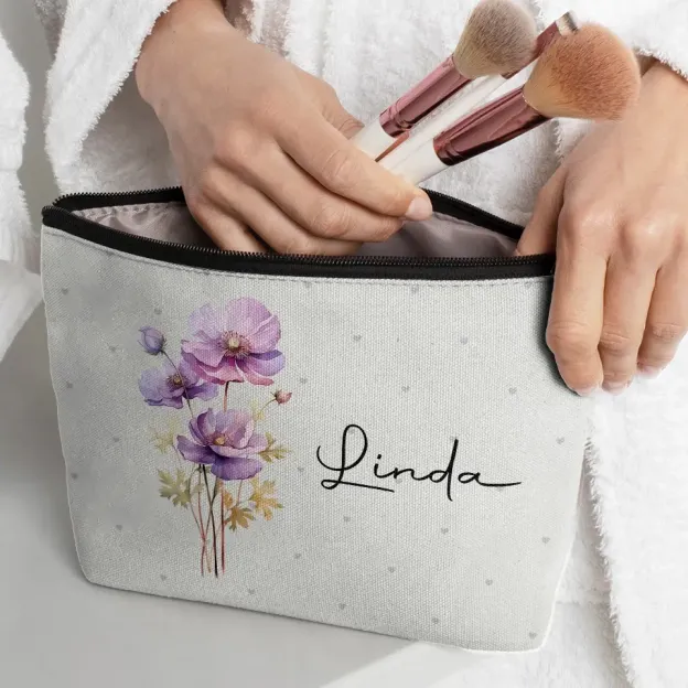 Like Flowers, We Can Bloom Even In The Toughest Conditions - Bestie Personalized Custom Cosmetic Bag - Gift For Best Friends, BFF, Sisters