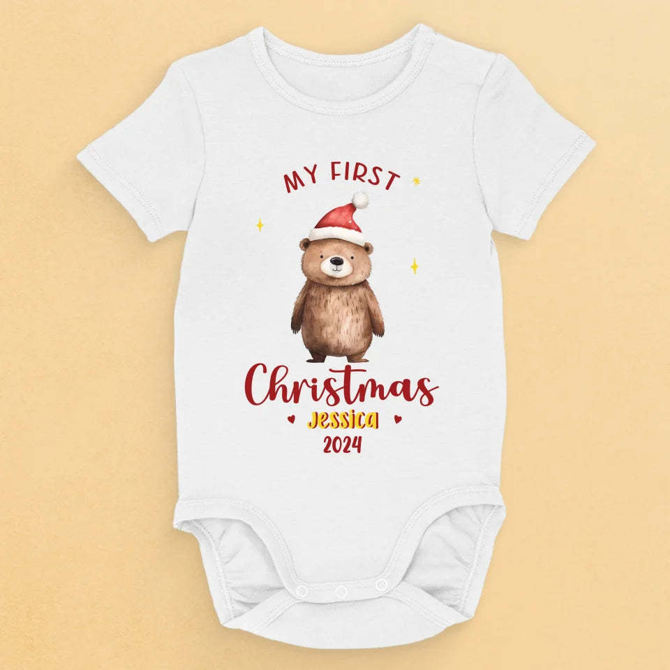 Christmas Magic In A Tiny Package - Family Personalized Custom Baby Onesie - Christmas Gift For Baby Kids, Newborn Baby