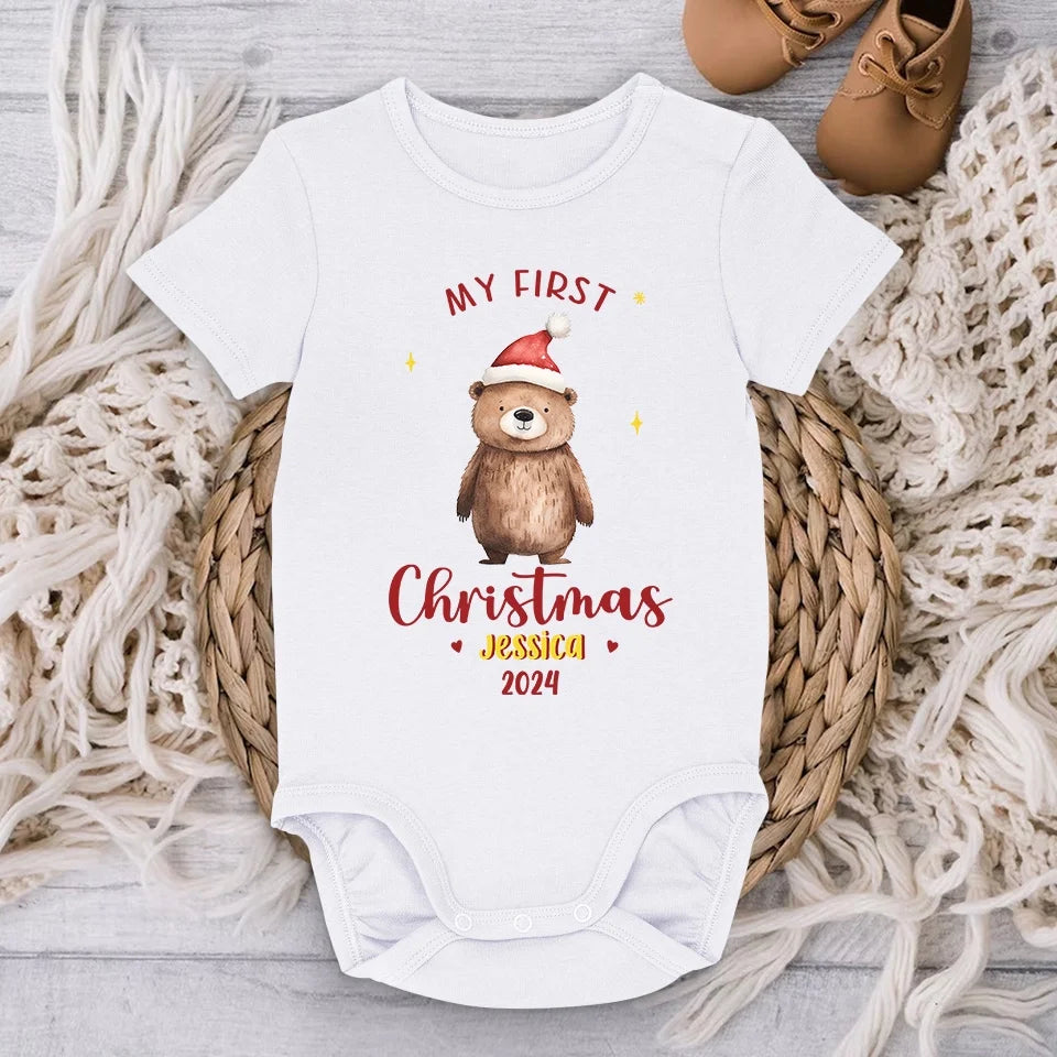Christmas Magic In A Tiny Package - Family Personalized Custom Baby Onesie - Christmas Gift For Baby Kids, Newborn Baby