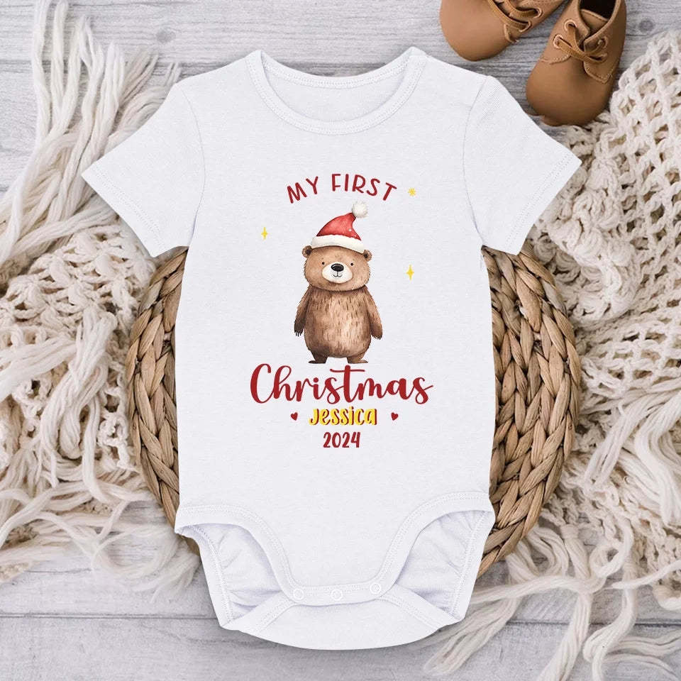 Christmas Magic In A Tiny Package - Family Personalized Custom Baby Onesie - Christmas Gift For Baby Kids, Newborn Baby
