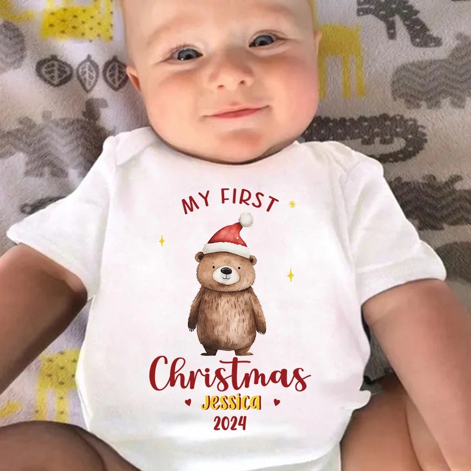 Christmas Magic In A Tiny Package - Family Personalized Custom Baby Onesie - Christmas Gift For Baby Kids, Newborn Baby