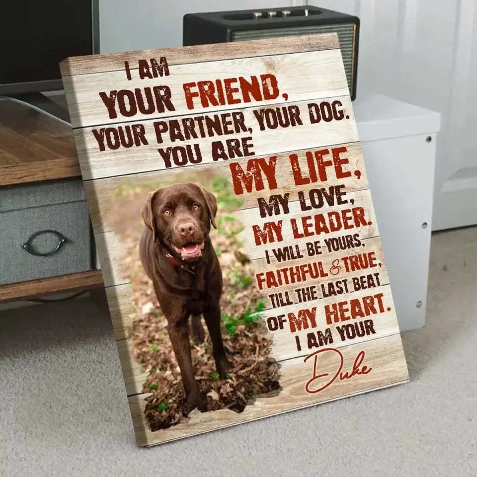 Custom Dog Portrait Poster, I am your dog Personalized photo pet gift for pet owners
