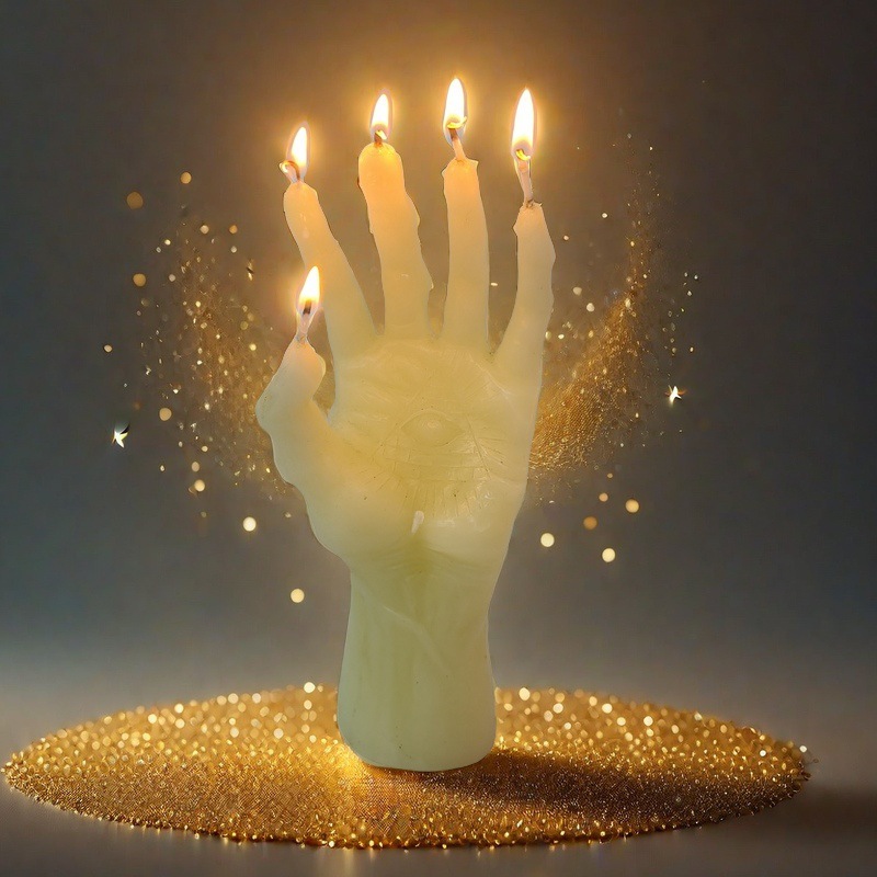 Burning finger candle props decoration