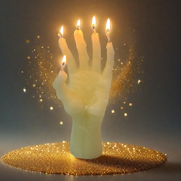 Burning finger candle props decoration