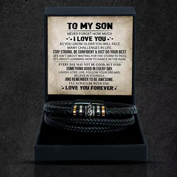 To My Son -"Love You Forever' Bracelet Gift Set