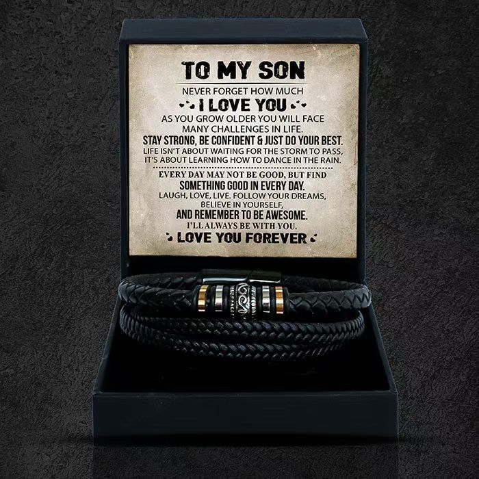 To My Son -"Love You Forever' Bracelet Gift Set