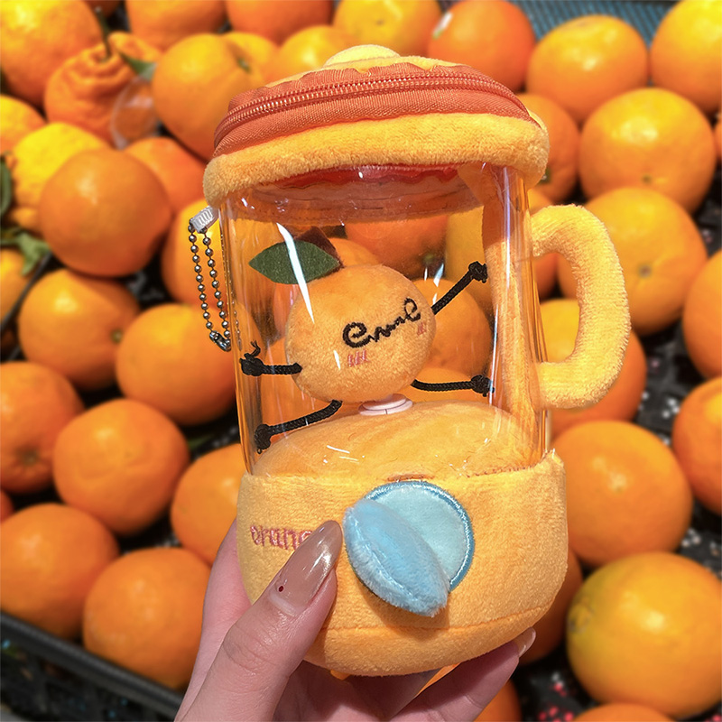 Rotatable plush doll juicer