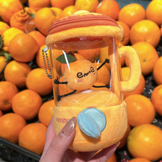 Rotatable plush doll juicer