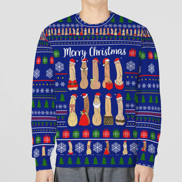 Christmas long-sleeved crew neck sweatshirt