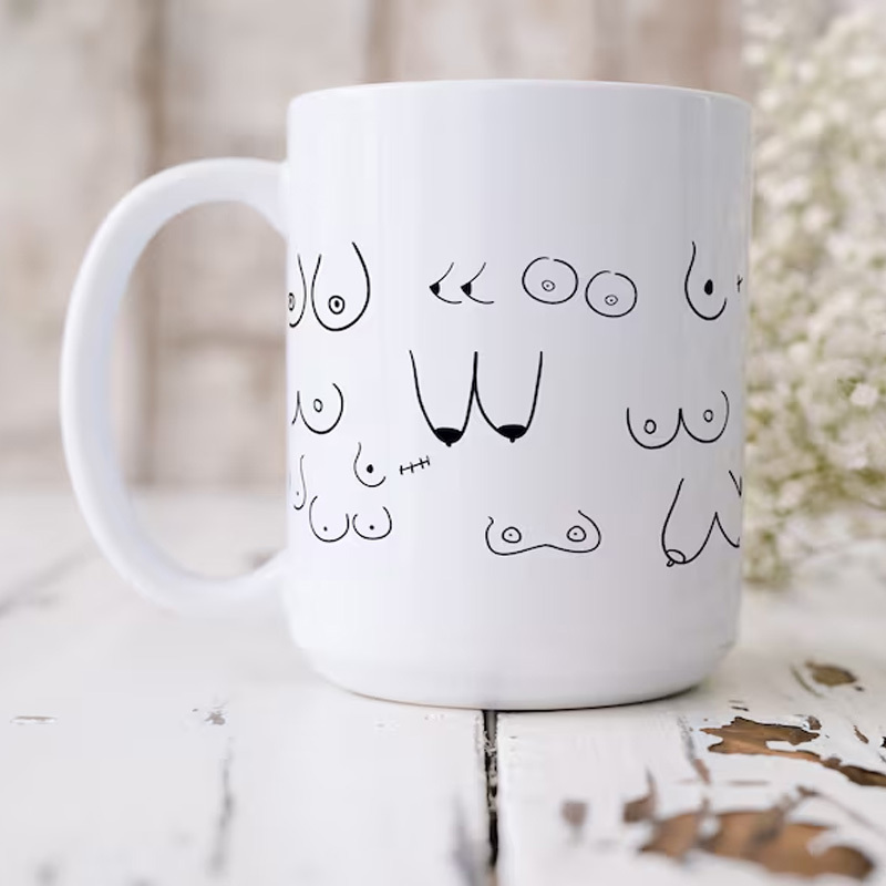 Interesting black line mug