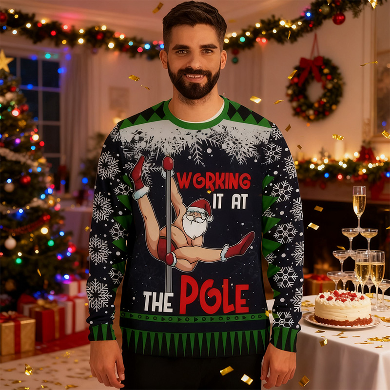 Funny Santa Claus print sweatshirt