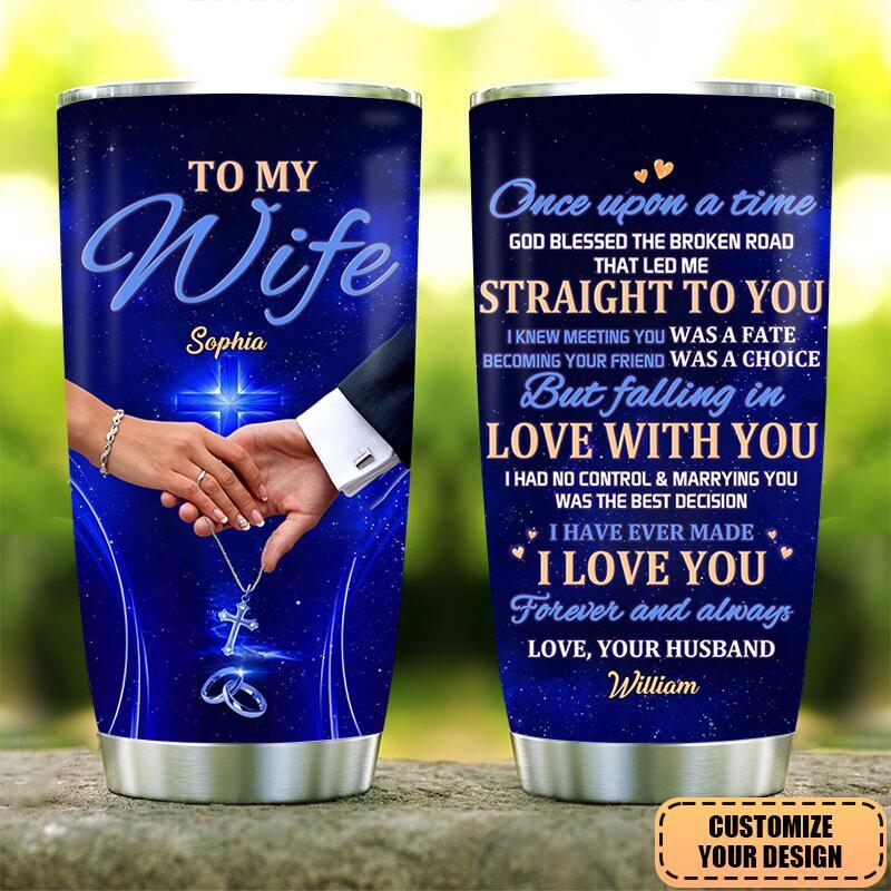 Once Upon A Time - Couple Personalized Custom Tumbler - Gift For Husband Wife, Anniversary