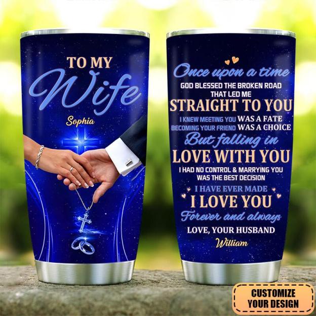 Once Upon A Time - Couple Personalized Custom Tumbler - Gift For Husband Wife, Anniversary