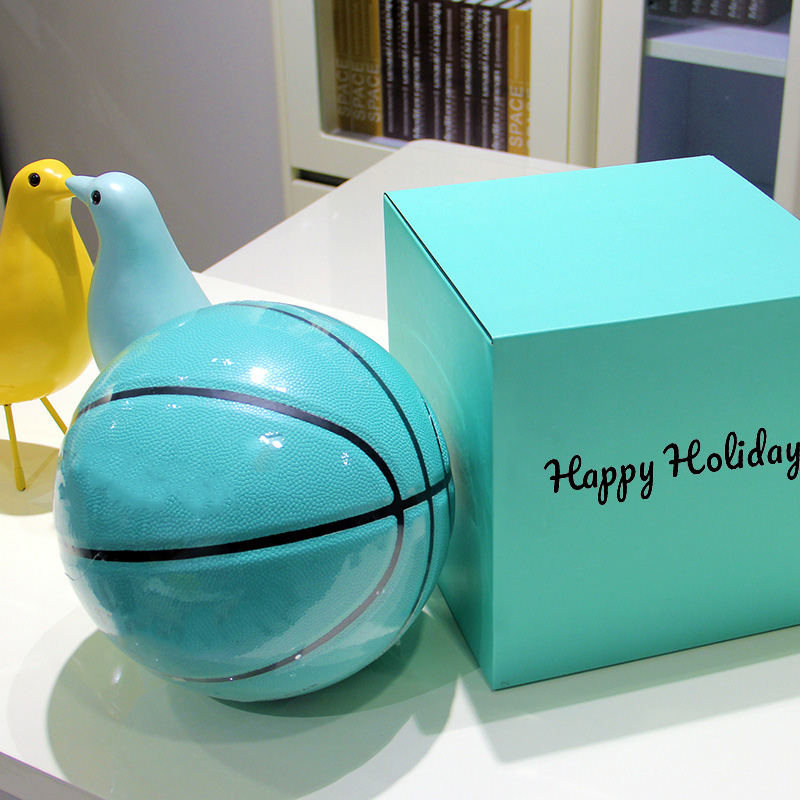 Colorful glow-in-the-dark basketball