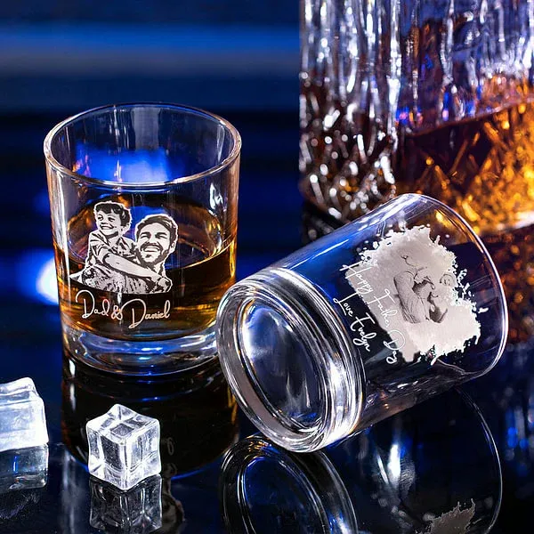 Personalized whiskey glass