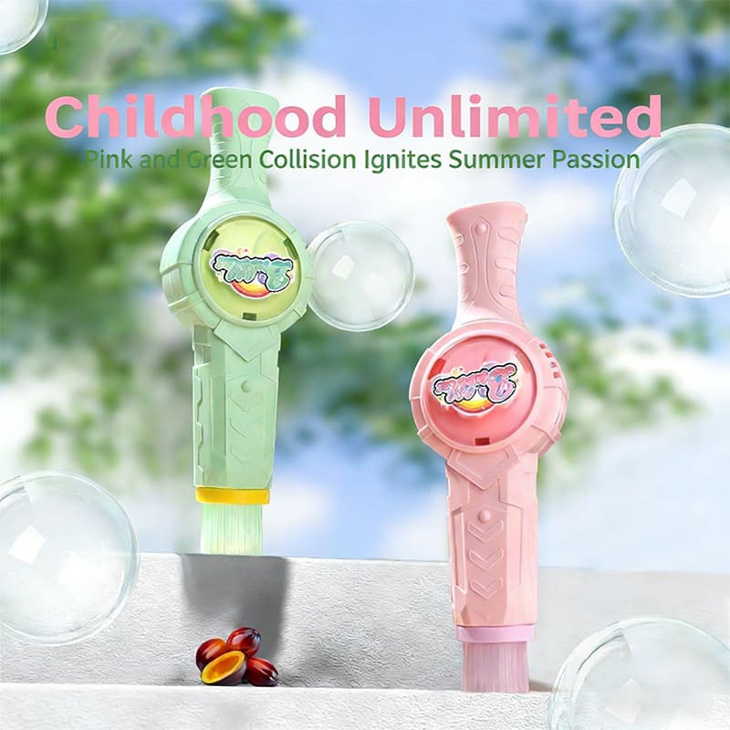 Handheld electric bubble machine