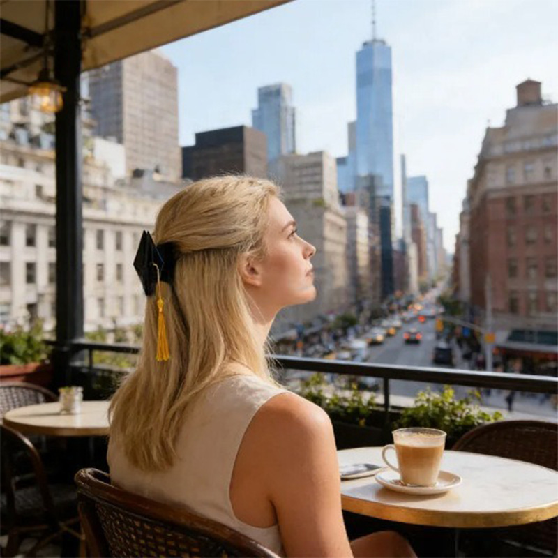 Mini graduation cap hair clip