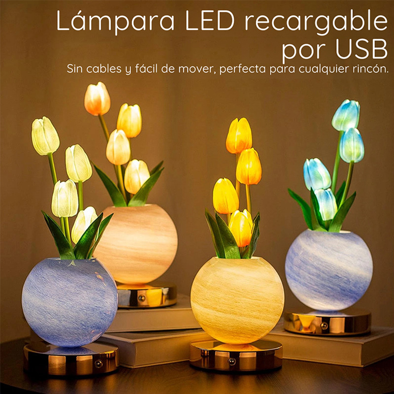 Dimmable Tulip Flower Stand Lamp