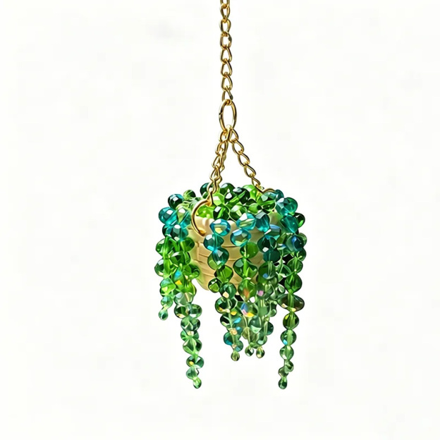 Creative Crystal Bead Hanging Basket