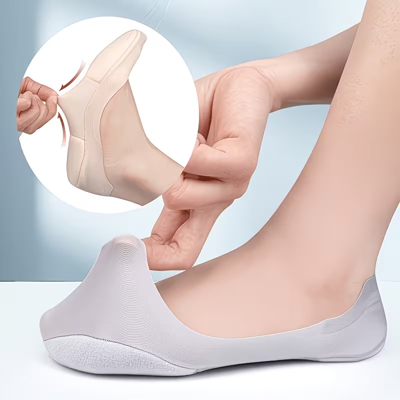 Ice silk sponge pad invisible boat socks
