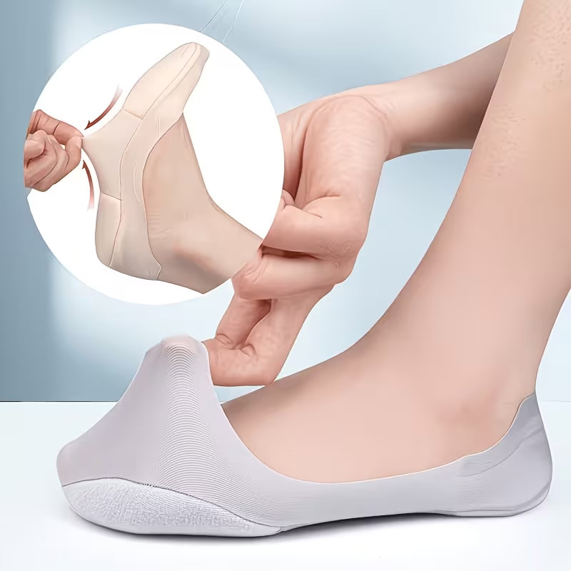 Ice silk sponge pad invisible boat socks