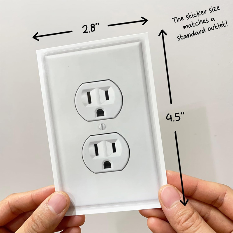 Prank wall socket decorative stickers