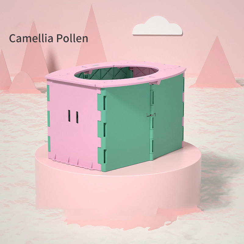 Portable folding child potty