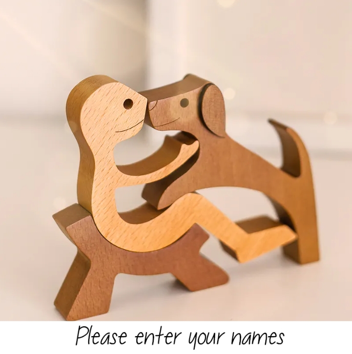 Personalized Custom Wooden Pet Carvings - The Love Between You And You
