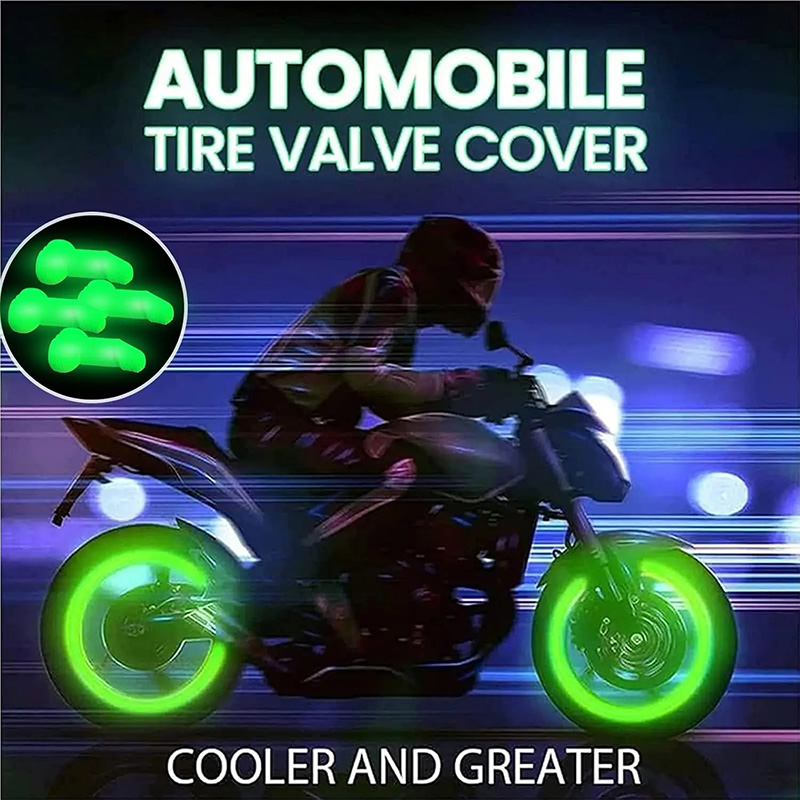 Fun glow-in-the-dark tire valve cap