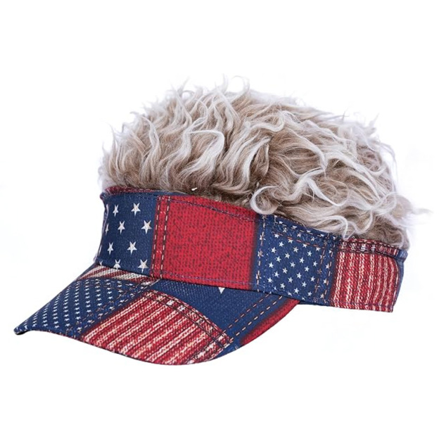 Fun wig sunshade baseball cap