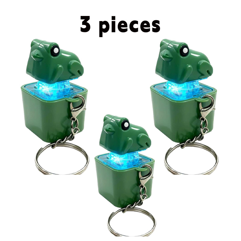 Frog-shaped stress-relieving button keychain