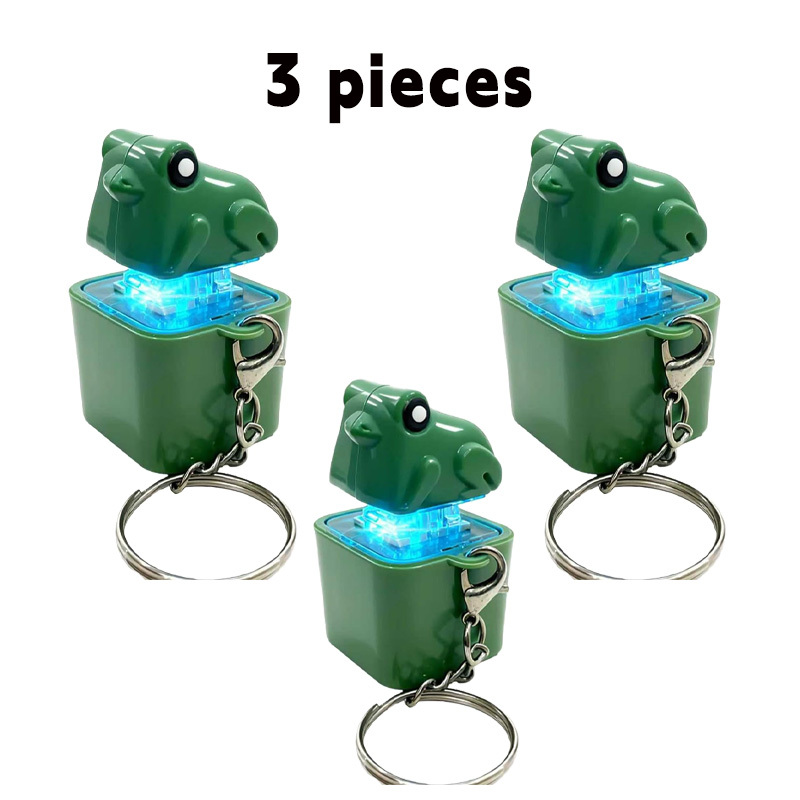 Frog-shaped stress-relieving button keychain