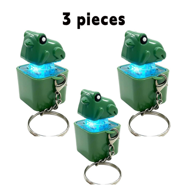 Frog-shaped stress-relieving button keychain