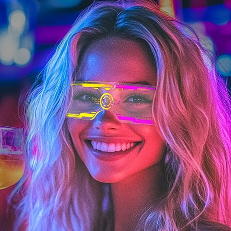 LED Acrylic Seven-Color Light-Up Glasses