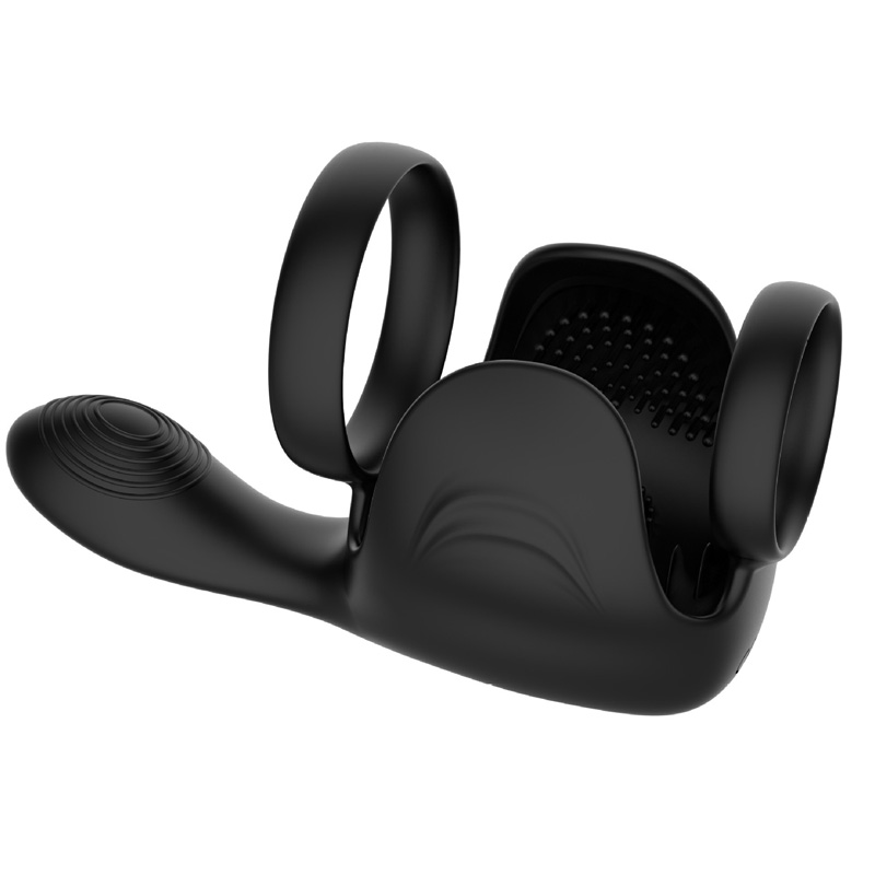 Double-ring vibrating finger massager
