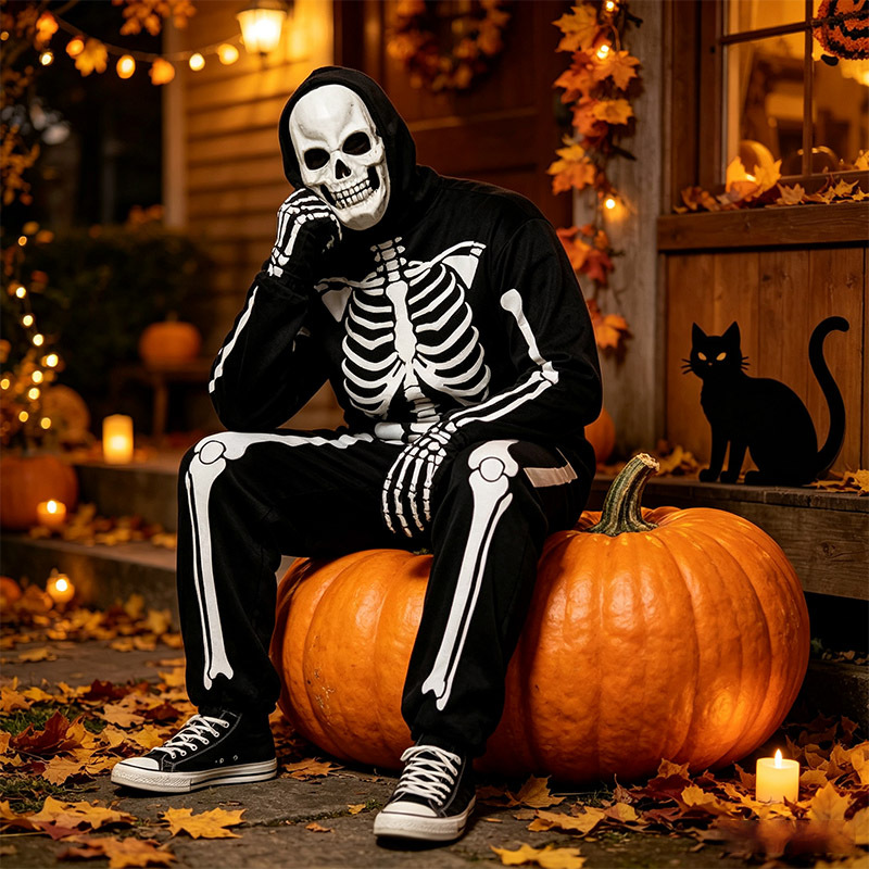 Fun adult skeleton bodysuit