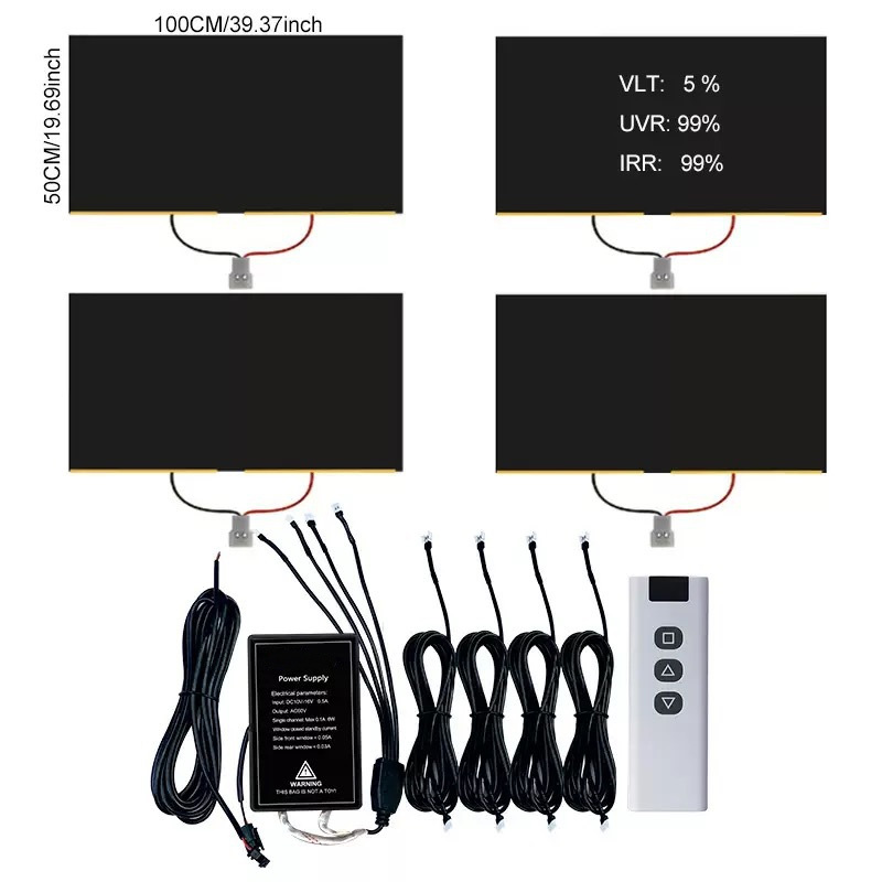 Smart remote control privacy window film