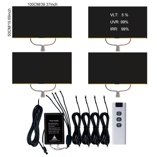 Smart remote control privacy window film