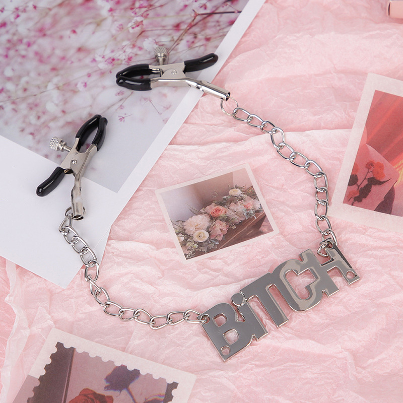 Personalized metal letter nipple clamps