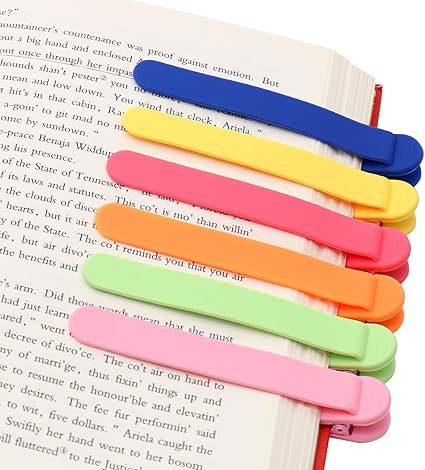 Silicone bookmark clips